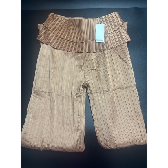 Andrea‎ Iyamah NEW Women's Linea Pleated Pants Size Small in Toffee Size Small - Picture 4 of 10